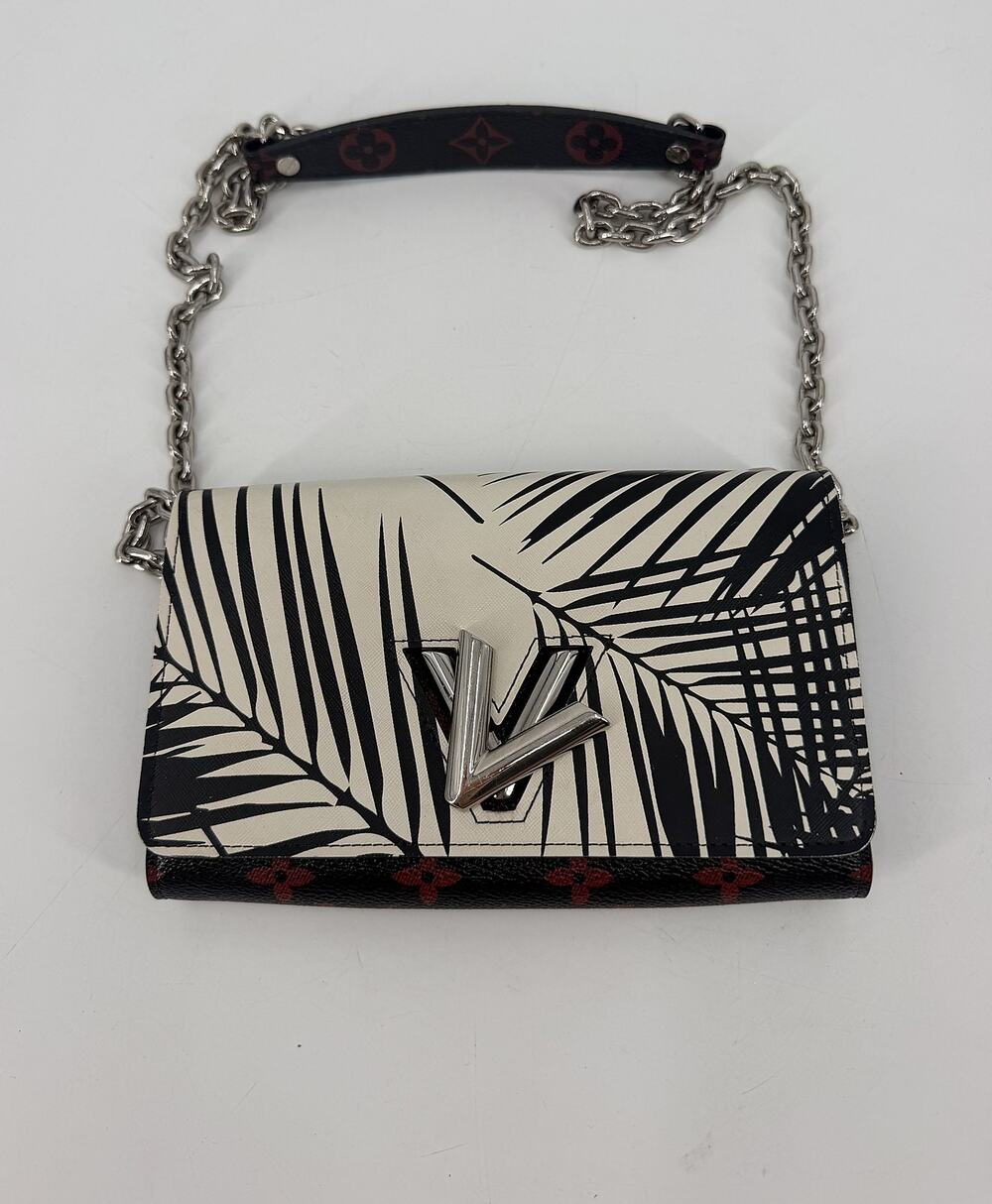 Louis Vuitton Twist Chain Wallet Palm Print Epi Monogram Infrarouge Crossbody
